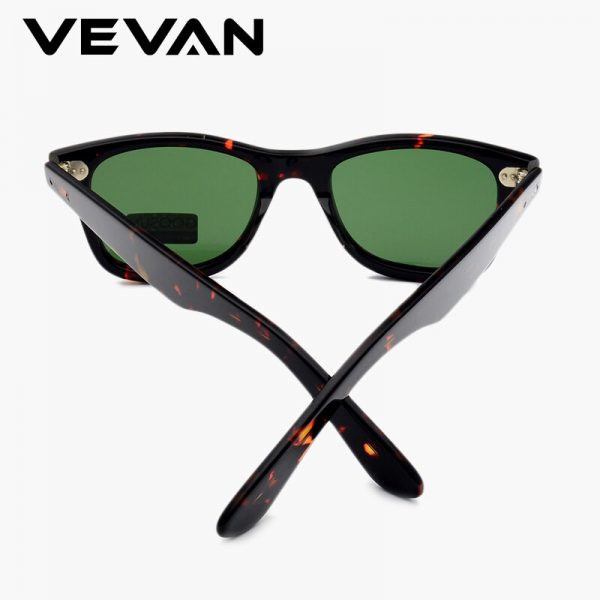 VEVAN Green Glass Lenses Luxury Sunglasses Women Brand designer Acetate Frame Sun glasses For women Multi Color Square Eyewear 8