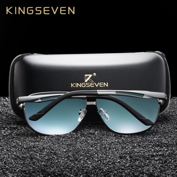 KINGSEVEN 2019 Sunglasses Men Polarized Square Lens Brand Designer Driving Sun glasses Aluminum Classic Frame Oculos De Sol 7821 2
