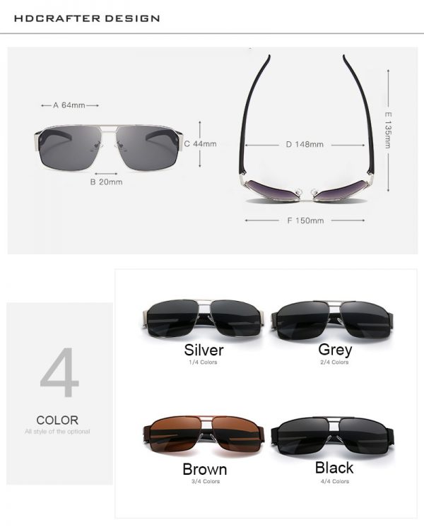 Square Sunglasses Men Polarized Brand Design Driving Sun Glasses UV400 Mens Classic Sunglasses Male Goggle UV400 Gafas De Sol 6