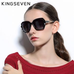 KINGSEVEN Sunglasses Women Gradient Polarized Diamond Frame