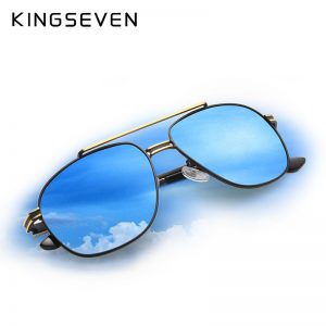 KINGSEVEN Brand Classic Polarized Sunglasses For Men, Alloy Frame Sun Glasses UV400