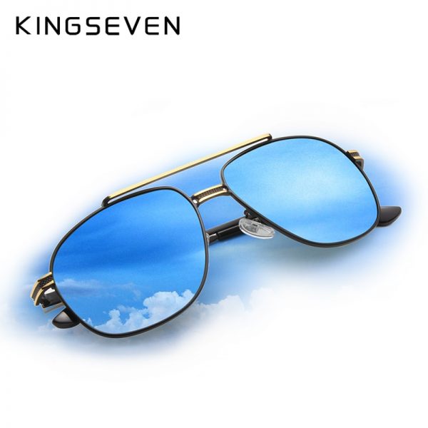 KINGSEVEN Brand Classic Polarized Sunglasses Men Driving Alloy Frame Sun Glasses Male Goggles UV400 Gafas 2