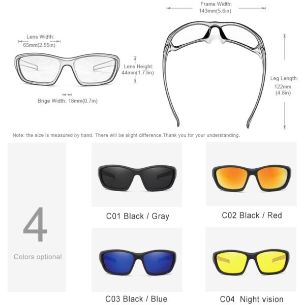 KINGSEVEN Brand 2019 Men's Polarized Sunglasses TR90 Frame Night Vision Mirror Eyewear Sun glasses Men Goggle lunette de soleil 6