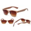 2019 new fashion imitation wood ladies sunglasses classic brand design half frame men's glasses UV400 retro driving goggles