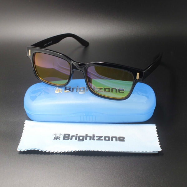Brightzone New Anti-Fatigue & UV Blocking Blue Light Filter Stop Eye Strain Protection Gaming Style Frame Computer Glasses Men 6