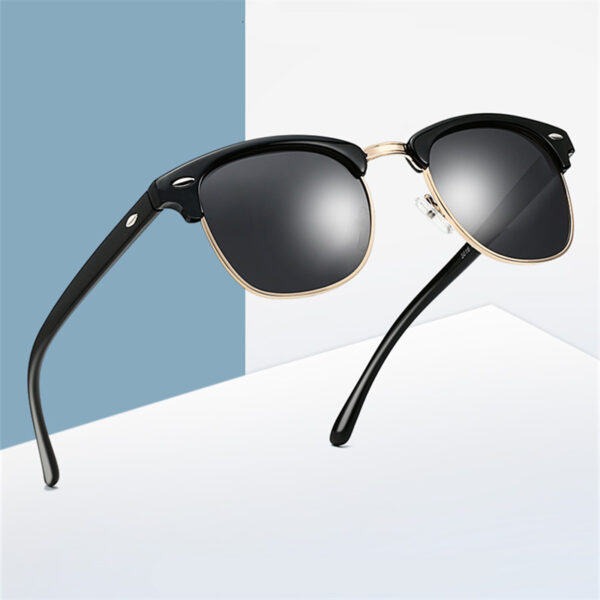 ASOOP2019 New Fashion Female Sunglasses Classic Brand Design Semi-frame Round Men's Sunglasses UV400 Retro Leopard-print Glasses 4