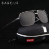 BARCUR Aluminum Polarized Mens Sunglasses Mirror Sun Glasses Square Goggle Eyewear Accessories For Men Or Women Female