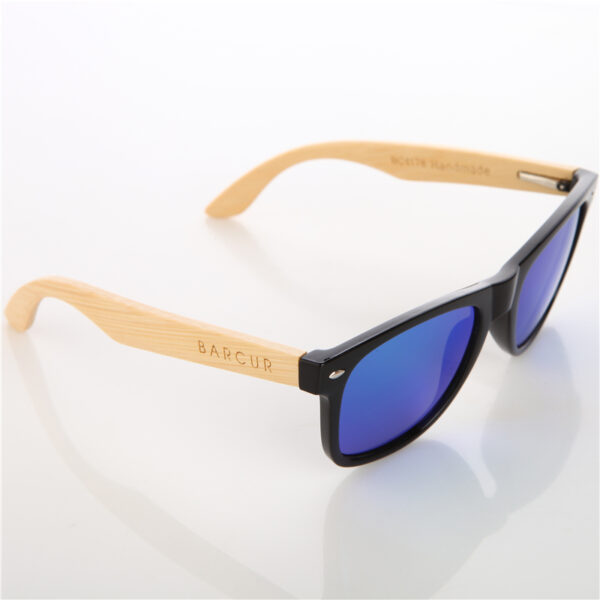 BARCUR Wood Sunglasses Spring Hinge Handmade Bamboo Sunglasses Men Wooden Sun glasses Women Polarized Oculos de sol masculino 4