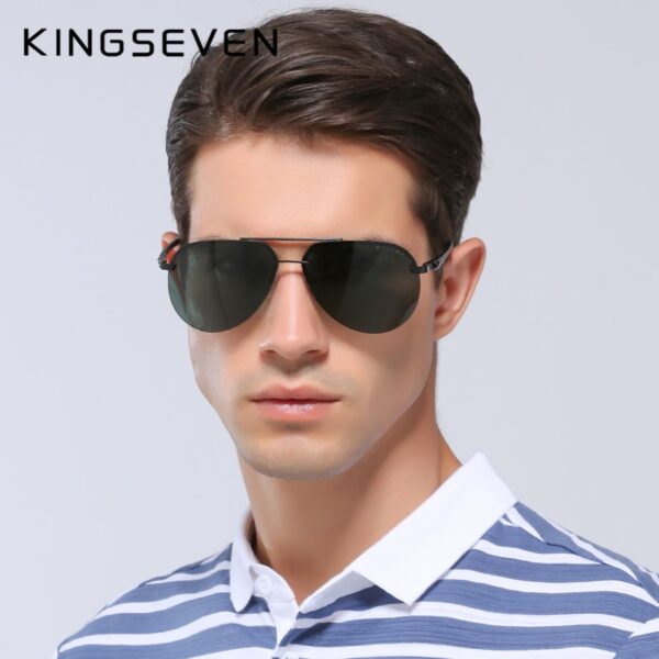 KINGSEVEN Aluminum Magnesium Polarized Sunglasses Men Driver Mirror Sun glasses Male Fishing Female Eyewear For Men 4
