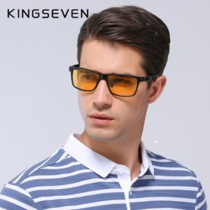 KINGSEVEN Fashion Aluminum Magnesium Polarized Night vision Men Sunglasses