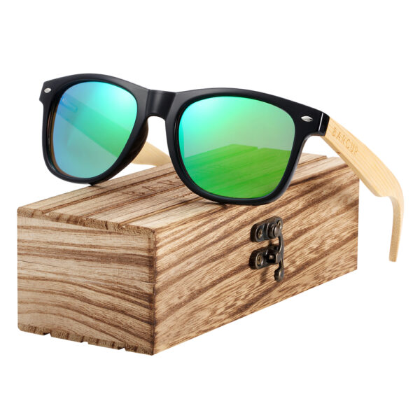 BARCUR Wood Sunglasses Spring Hinge Handmade Bamboo Sunglasses Men Wooden Sun glasses Women Polarized Oculos de sol masculino 10