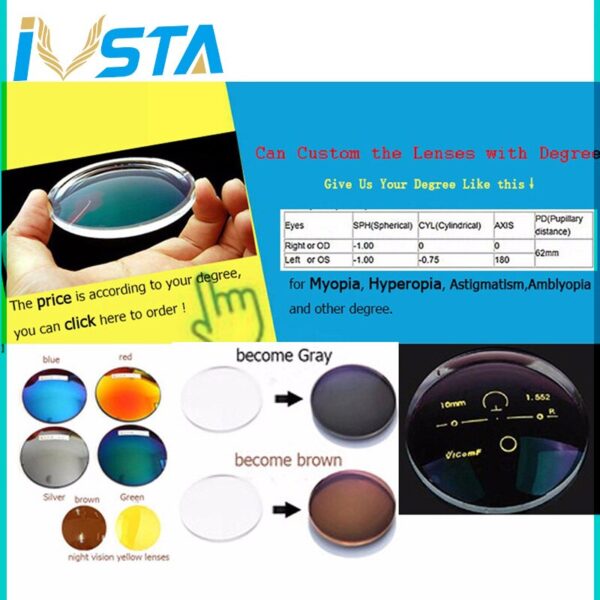 IVSTA without V logo Gaming Glasses Blue Light Blocking Glasses for Computer Polarized Sunglasses Men Women Square Rectangle 4