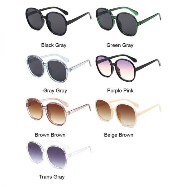 New Round Frame Sunglasses Women Retro Brand Designer Brown Black Oversized Lady Sun Glasses Female Fashion Outdoor Driving 10