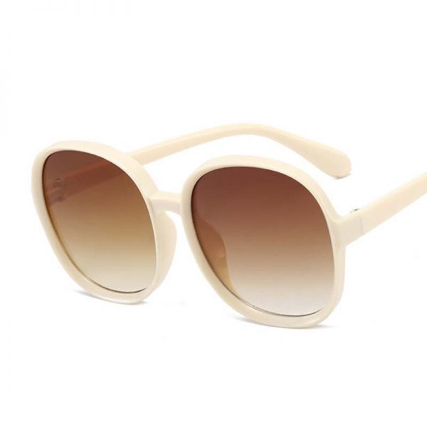 New Round Frame Sunglasses Women Retro Brand Designer Brown Black Oversized Lady Sun Glasses Female Fashion Outdoor Driving 6